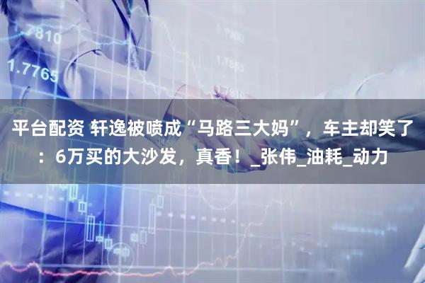 平台配资 轩逸被喷成“马路三大妈”，车主却笑了：6万买的大沙发，真香！_张伟_油耗_动力